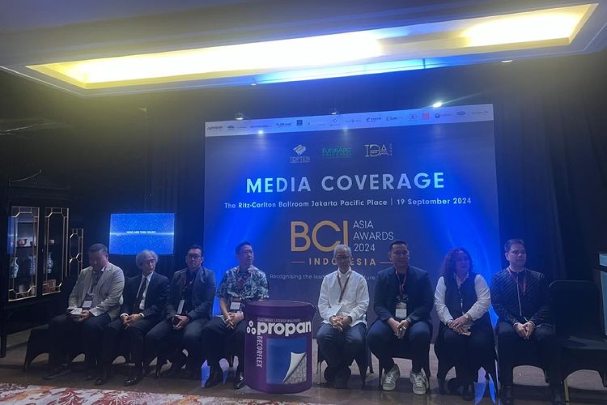 Konferensi pers BCIAA 2024 yang dihadiri top 10 biro arsitektur di Jakarta, Kamis (19/9/2024)  