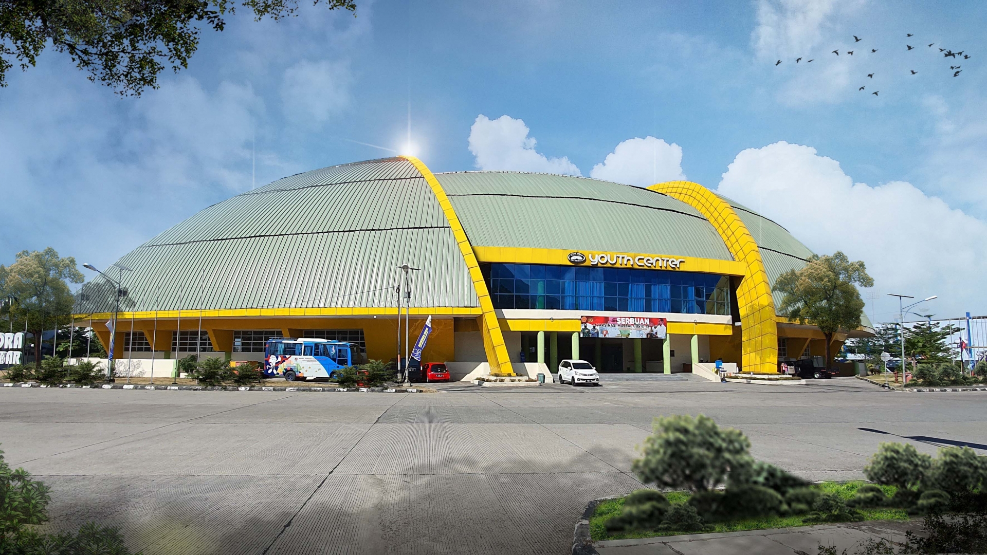Construction of Pentas Kreasi Seni dan Olahraga Youth Center